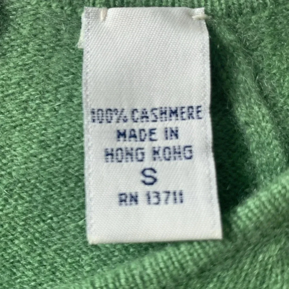 Lord and Taylor Two Ply 100% Cashmere Cardigan- Green - Picture 4 of 6